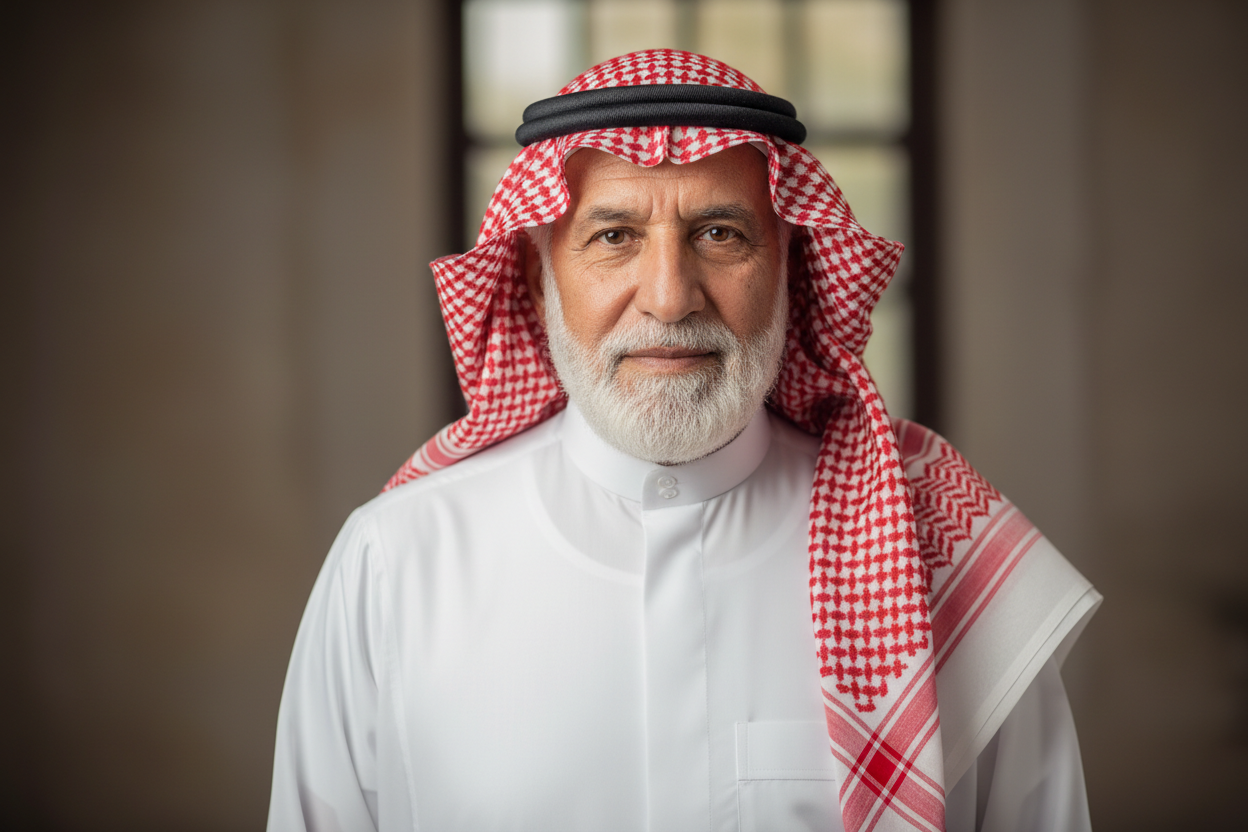 saudi old man, confident